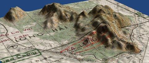 One of two very rare 3D maps of the Long Hai\\'s