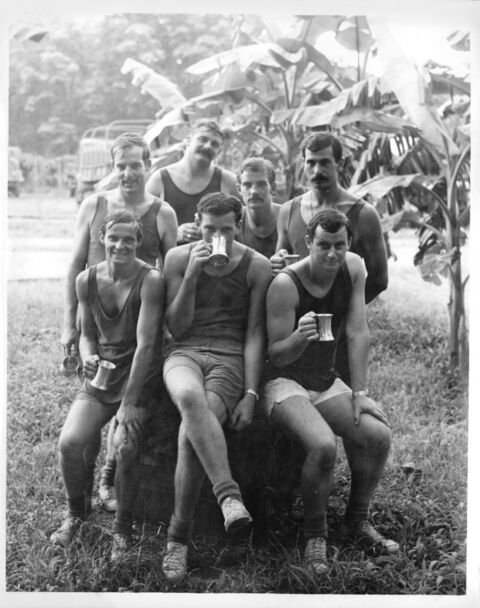 1 Australian Psychological Operations Unit (1 Psyops Unit) after they had won the 1 ATF HQ Volley Ball championship.